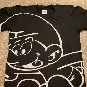 Supreme smurf tee shirt black small